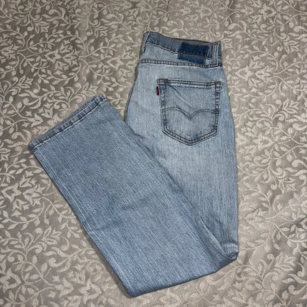 Levis 505 Regular Fit Straight‎ Leg Light Wash Blue Denim Mens 33x30 (E34)